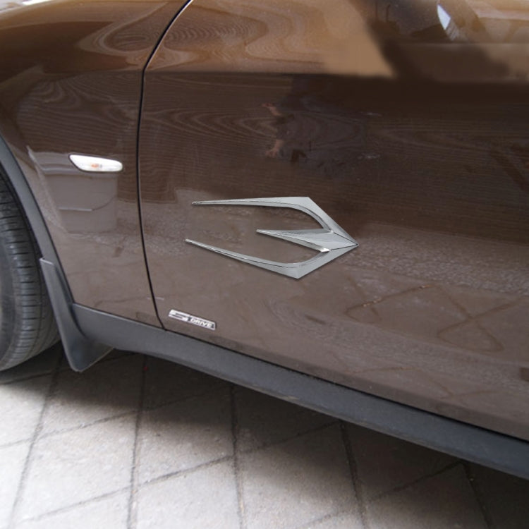 2 PCS Car Shark Gills Style Side Air Intake Flow Vent Fender Decorative Stickers Cover