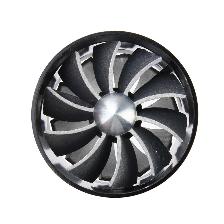 F1-Z Car Stainless Universal Supercharger Dual Double Turbine Air Intake Fuel Saver Turbo Turboing Charger Fan Set kit