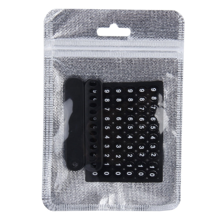 Car Auto Universal Anti-lost Key Ring with Rubber Random Telephone Number Installation