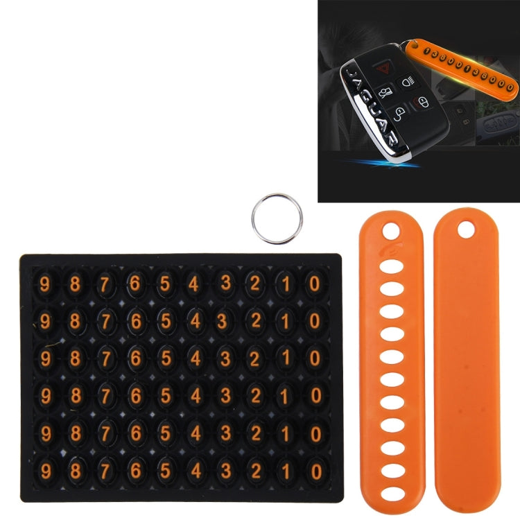 Car Auto Universal Anti-lost Key Ring with Rubber Random Telephone Number Installation