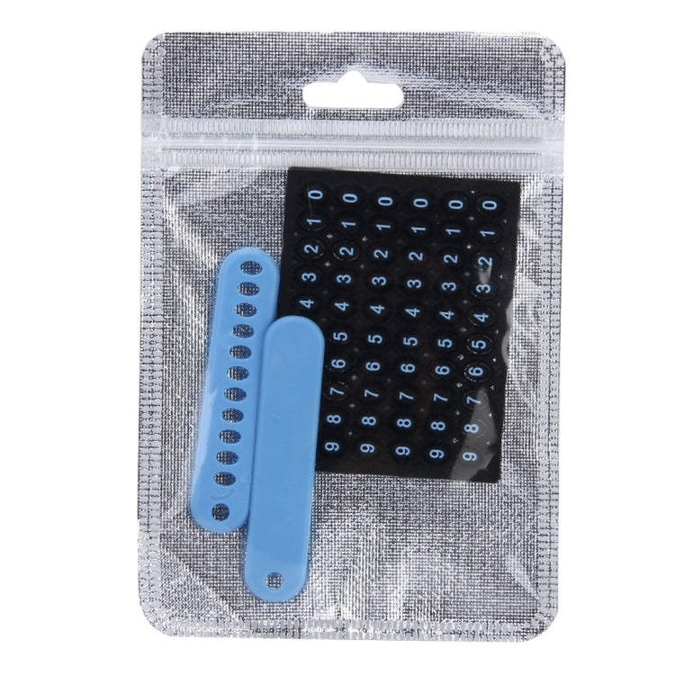 Car Auto Universal Anti-lost Key Ring with Rubber Random Telephone Number Installation