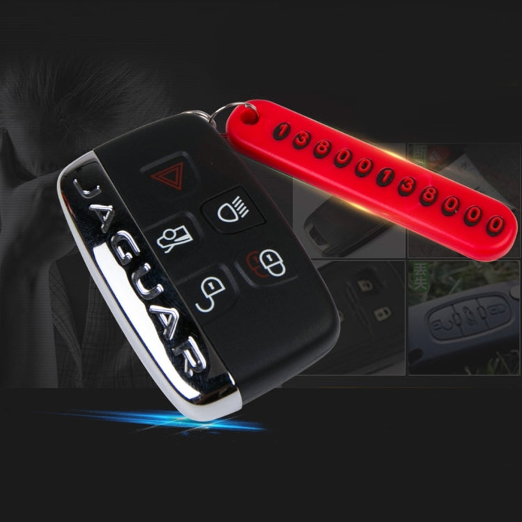 Car Auto Universal Anti-lost Key Ring with Rubber Random Telephone Number Installation