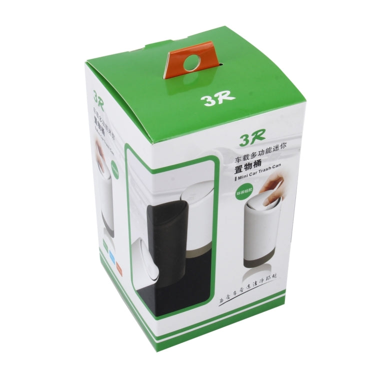 3R Universal Portable Car Auto Rubber Mini Trash Rubbish Bin Storage Can