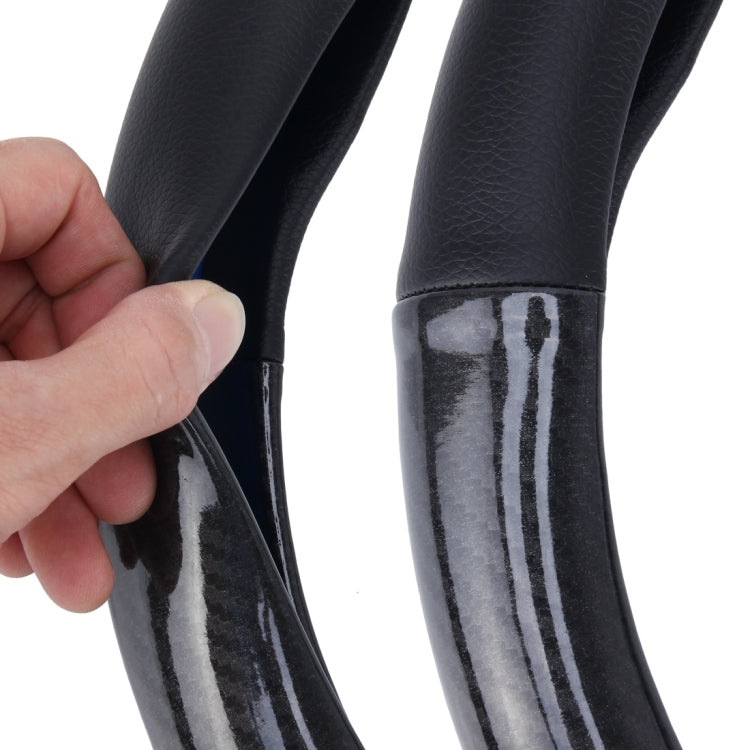 Universal PU Leather Pure Black Car Steering Wheel Cover Sets Four Seasons General