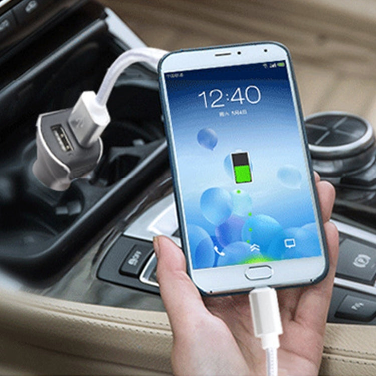 Car Auto 5V Dual USB 2.1A/1A Cigarette Lighter Adapter for Most Phones