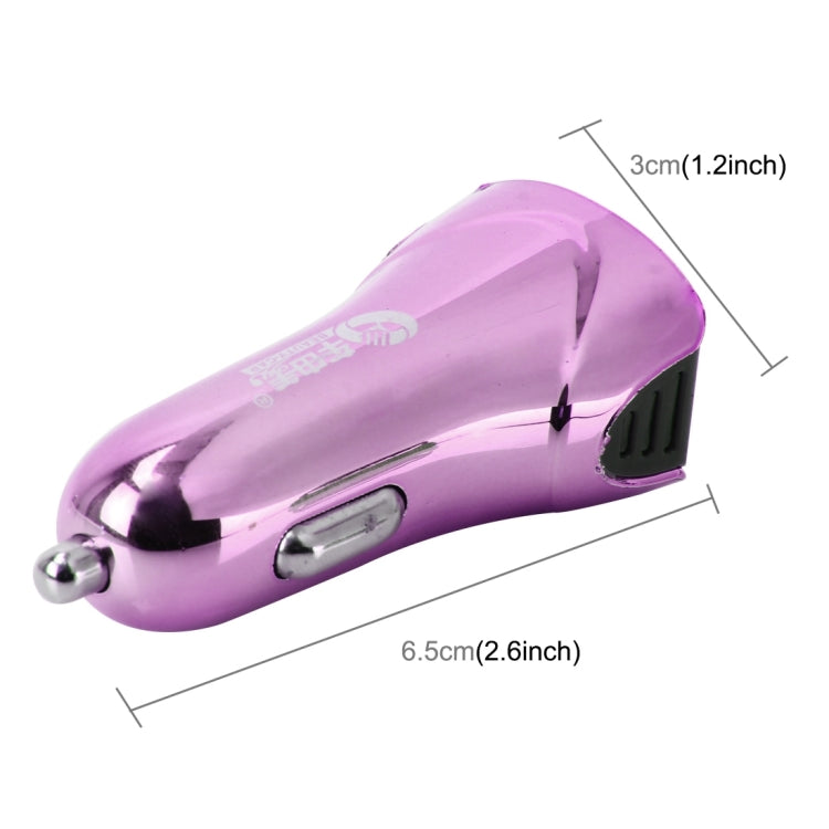 Car Auto 5V Dual USB 2.1A/1A Cigarette Lighter Adapter for Most Phones