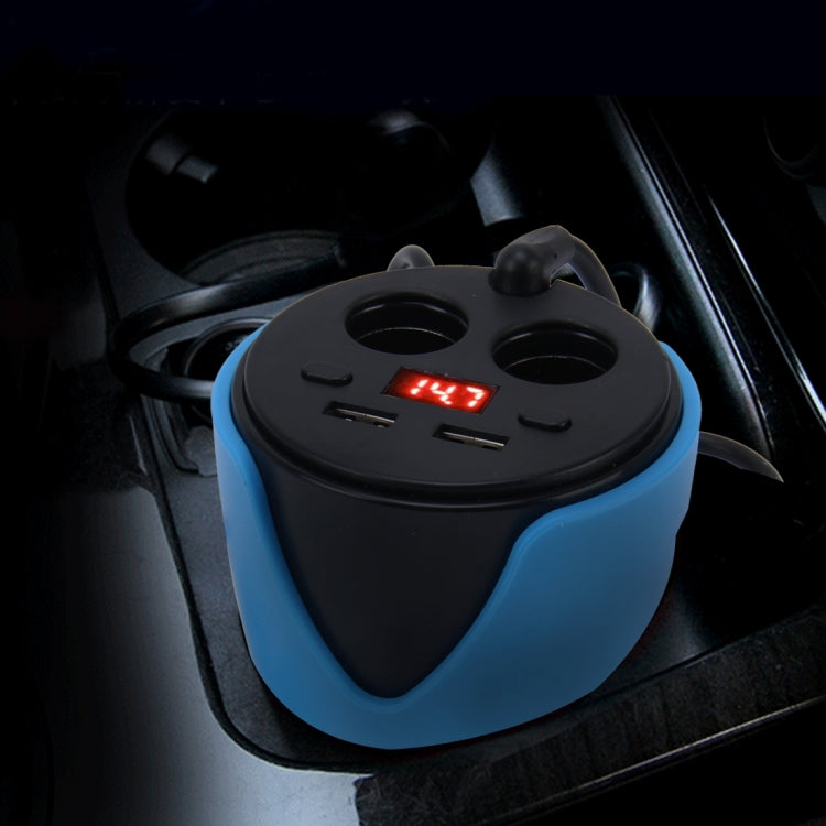 Car Cup Charger USB Car Charger 12V/24V Multi-function Car Power Adapter with Dual USB Ports 3.1A and 2-Socket Cigarette Lighter Splitter