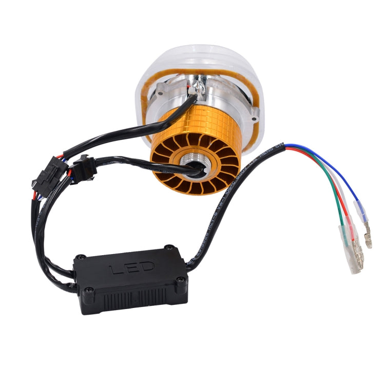 Motorcycle 30W DC 12V-85V IP66 Square Jellyfish Breathable Lamp Double Aperture LED Headlight