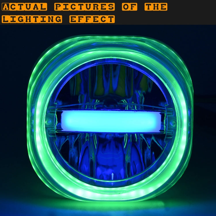 Motorcycle 30W DC 12V-85V IP66 Square Jellyfish Breathable Lamp Double Aperture LED Headlight