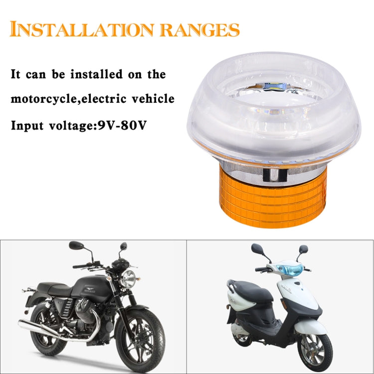 Motorcycle 30W DC 12V-85V IP66 Round Jellyfish Breathable Lamp Double Aperture LED Headlight