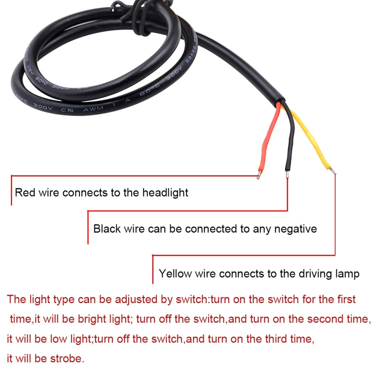 Motorcycle 30W DC 12V-85V LED Headlight with Whirlwind Angle Eyes Double Light Lens Built-in Devil Eye