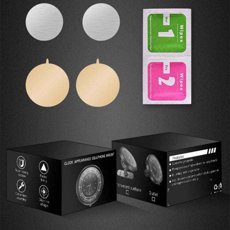 X1 Universal Car Dashboard Mount Phone Holder Clock Strong Magnetic Stand(Black)