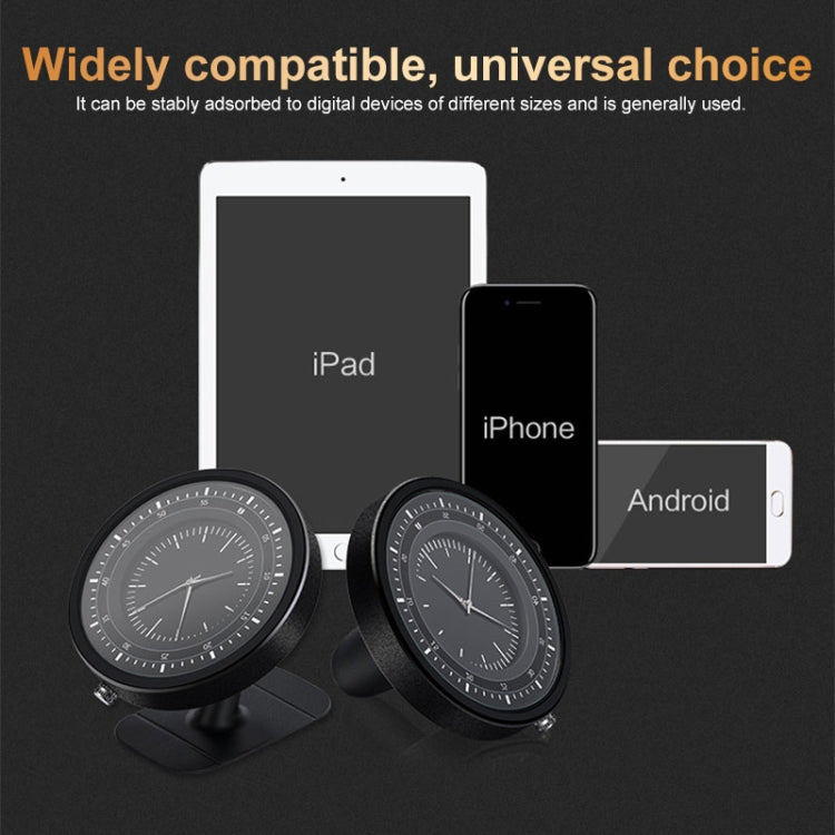 X1 Universal Car Dashboard Mount Phone Holder Clock Strong Magnetic Stand(Black)