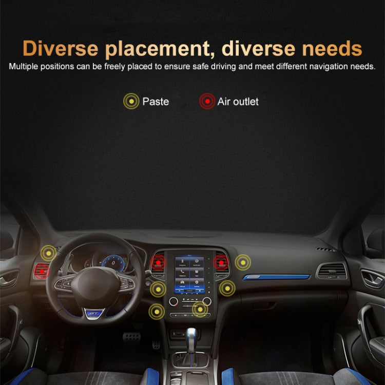 X1 Universal Car Dashboard Mount Phone Holder Clock Strong Magnetic Stand(Black)