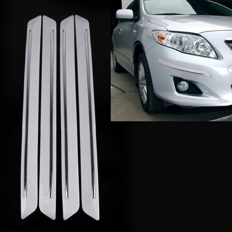 4 PCS Universal Car Auto Rubber Front Rear Body Bumper Guard Protector Strip Sticker