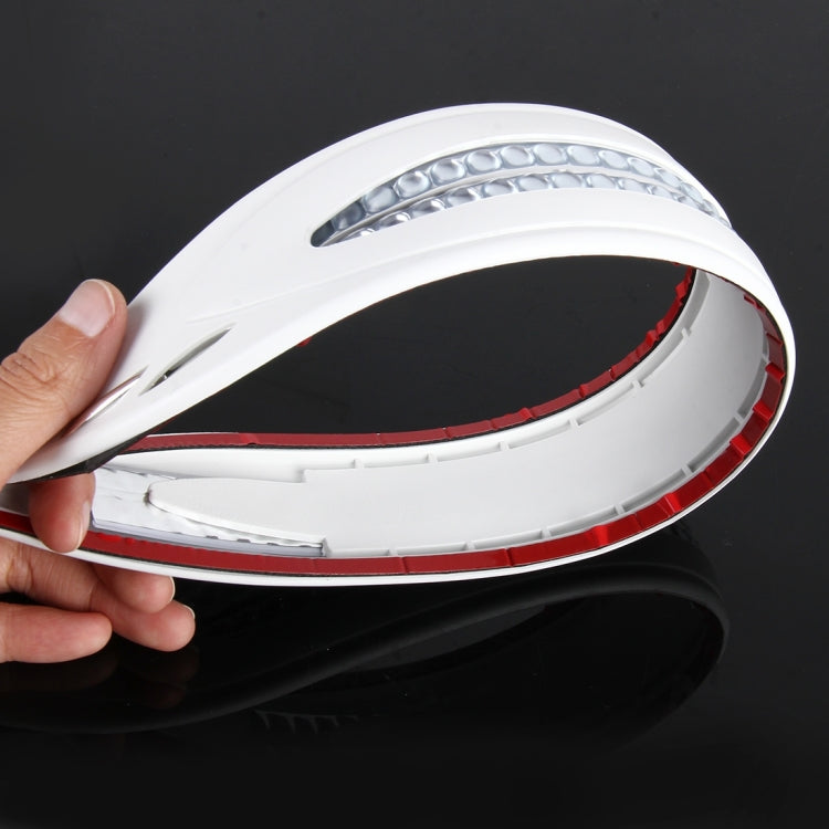 4 PCS Universal Car Auto Rubber Front Rear Body Bumper Guard Protector Strip Sticker with Reflective Warning Bead