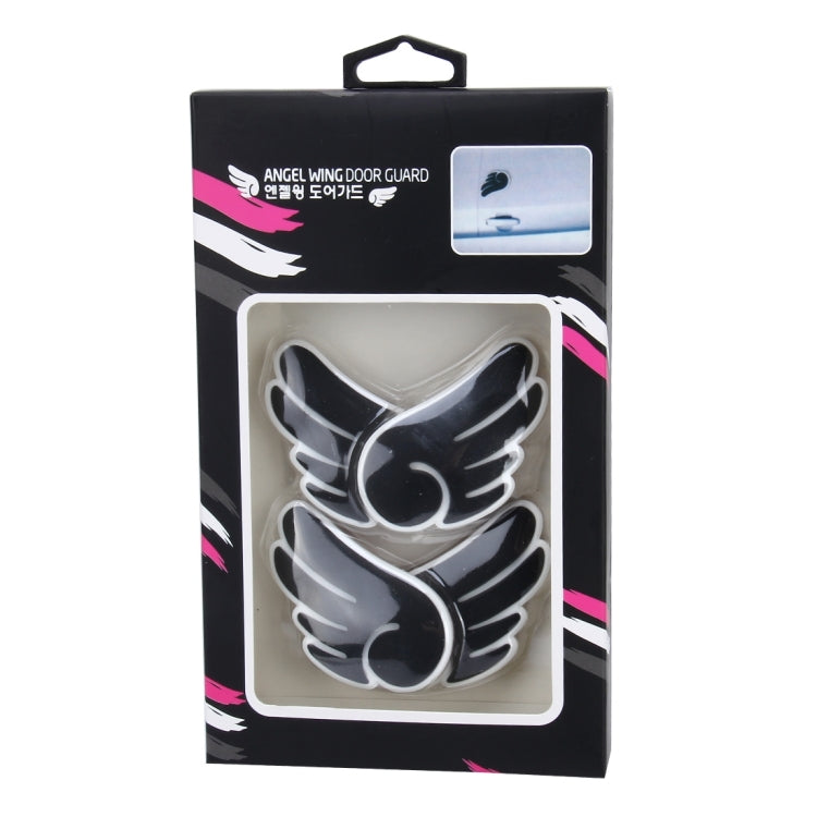 4 PCS Angel Wing Shape Cartoon Style PVC Car Auto Protection Anti-scratch Door Guard Decorative Sticker