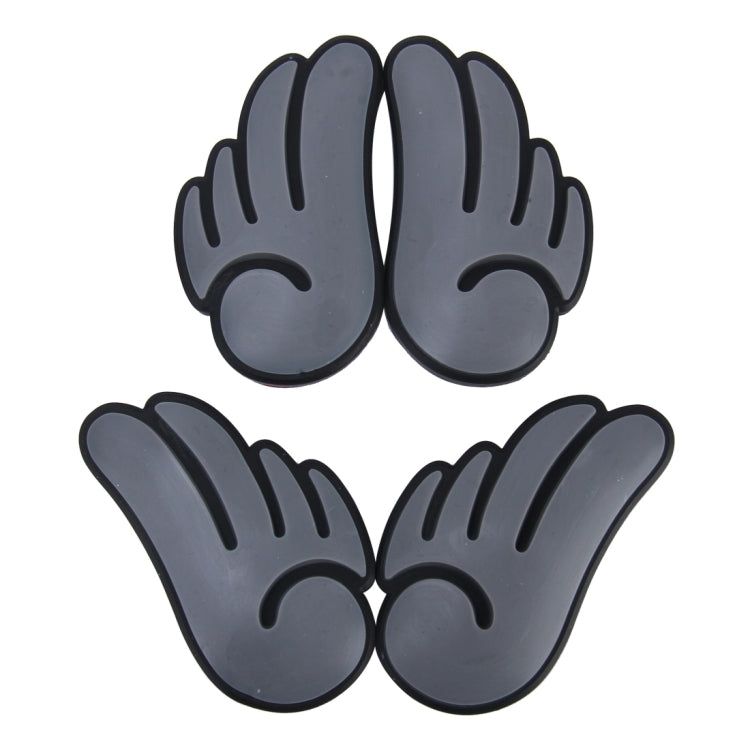 4 PCS Angel Wing Shape Cartoon Style PVC Car Auto Protection Anti-scratch Door Guard Decorative Sticker