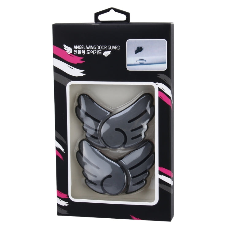 4 PCS Angel Wing Shape Cartoon Style PVC Car Auto Protection Anti-scratch Door Guard Decorative Sticker