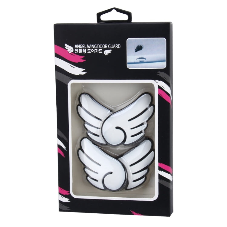 4 PCS Angel Wing Shape Cartoon Style PVC Car Auto Protection Anti-scratch Door Guard Decorative Sticker