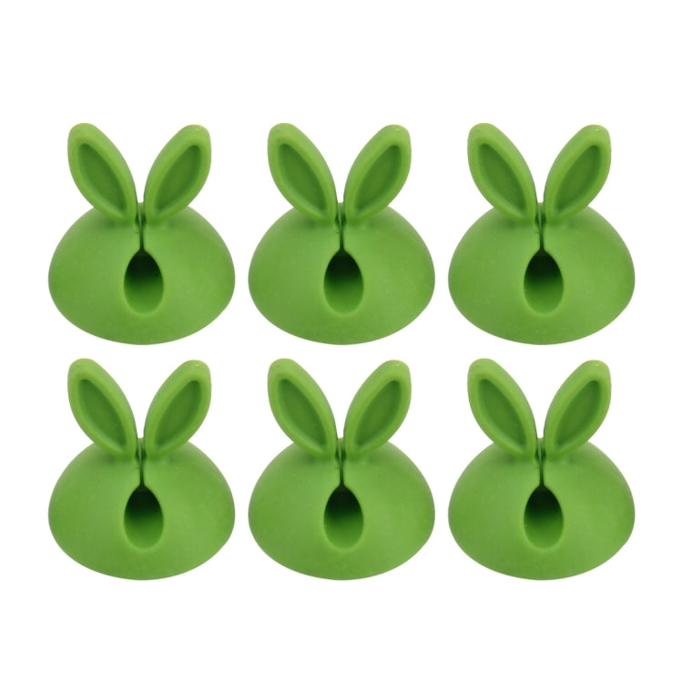 6 PCS CC-941 Rabbit Shape Single Hole Cable Clips Holder, Cable Management System and Cord Organizer Solution