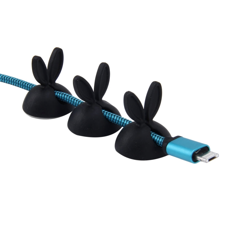 6 PCS CC-941 Rabbit Shape Single Hole Cable Clips Holder, Cable Management System and Cord Organizer Solution