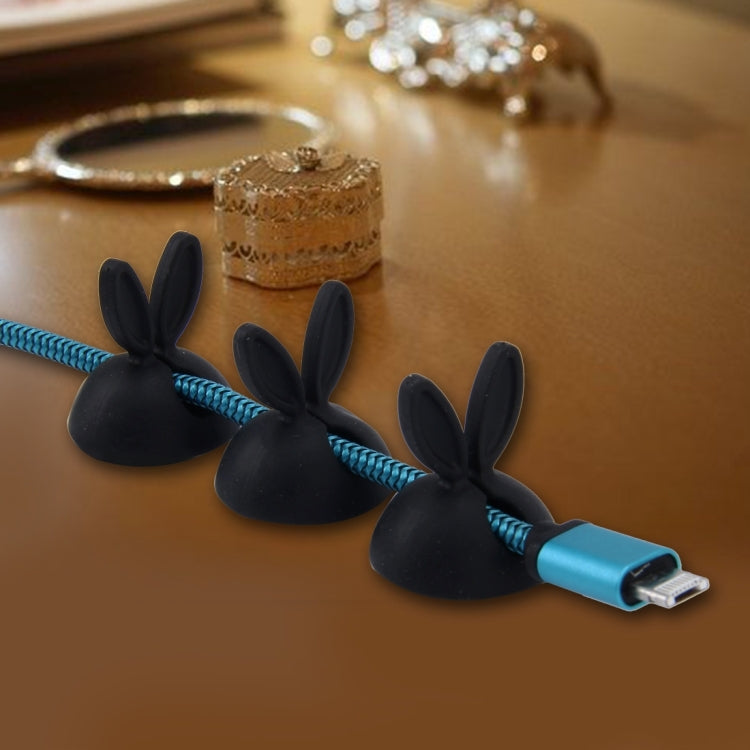 6 PCS CC-941 Rabbit Shape Single Hole Cable Clips Holder, Cable Management System and Cord Organizer Solution