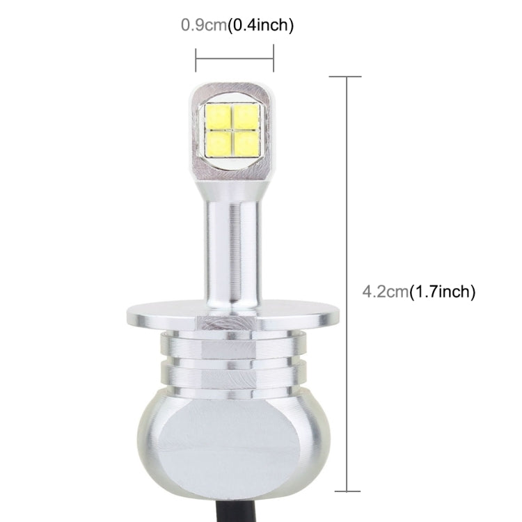 2 PCS  H3 40W 800 LM 6000K 8 CREE LEDs Car Fog Lights, DC 12V(White Light)