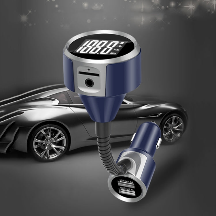 Wireless Bluetooth FM Transmitter Radio Adapter Car Charger, with Hand-Free Calling and 1.4 inch LCD Display, Music Player Support TF Card USB Flash Drive AUX Output