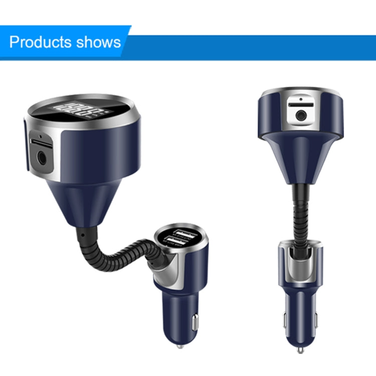 Wireless Bluetooth FM Transmitter Radio Adapter Car Charger, with Hand-Free Calling and 1.4 inch LCD Display, Music Player Support TF Card USB Flash Drive AUX Output