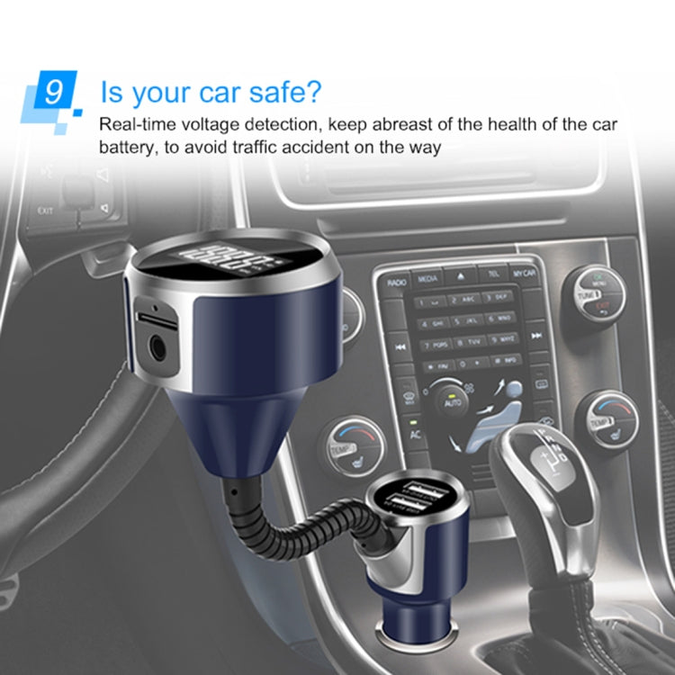 Wireless Bluetooth FM Transmitter Radio Adapter Car Charger, with Hand-Free Calling and 1.4 inch LCD Display, Music Player Support TF Card USB Flash Drive AUX Output