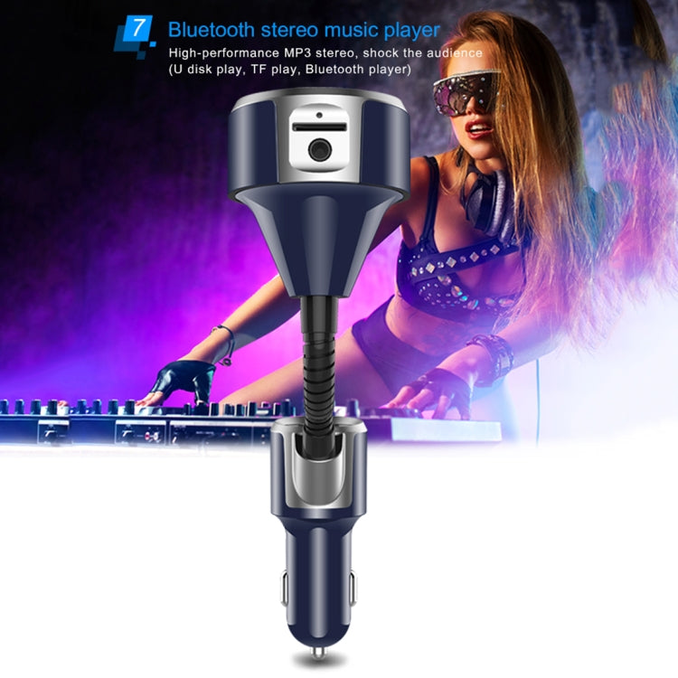 Wireless Bluetooth FM Transmitter Radio Adapter Car Charger, with Hand-Free Calling and 1.4 inch LCD Display, Music Player Support TF Card USB Flash Drive AUX Output