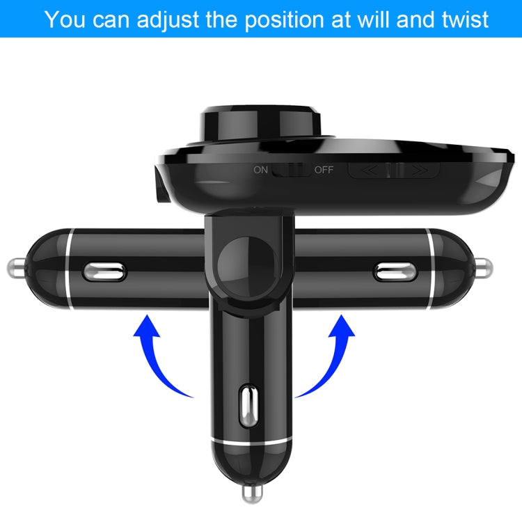 BC28 Wireless Bluetooth FM Transmitter Radio Adapter Car Charger, with 1.4 inch LCD Display, Music Player Support TF Card USB Flash Drive AUX Output for Smartphones