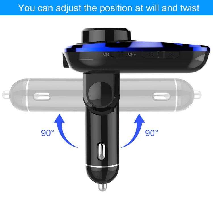 BC28 Wireless Bluetooth FM Transmitter Radio Adapter Car Charger, with 1.4 inch LCD Display, Music Player Support TF Card USB Flash Drive AUX Output for Smartphones