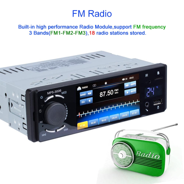 Car Touch Screen Digital FM Stereo Radio MP5 Player, Support Bluetooth Call & Music / TF Card / U-Disk