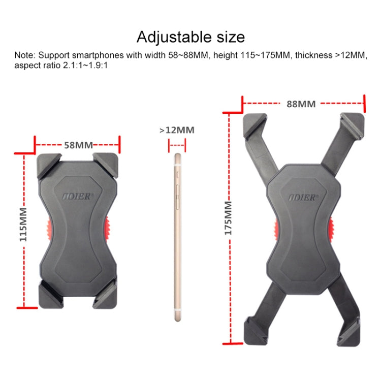 PB03-ES Bicycle Navigation Riding Aluminum Alloy Mobile Phone Bracket , Suitable for 3.5-6.5 Mobile Phones