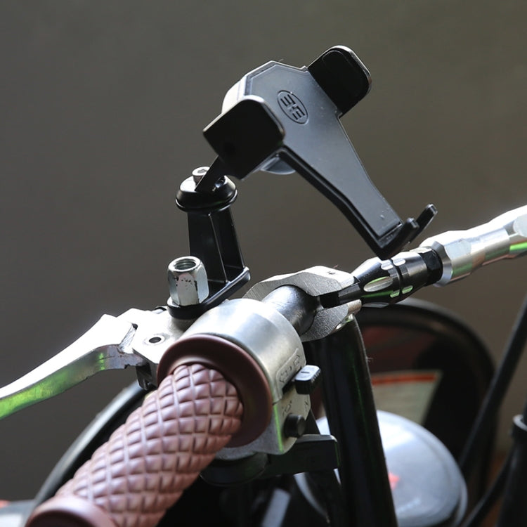 360 Degree Rotating Motorcycle Mobile Phone Holder with USB charger, Suitable for 3.5-6.6 inch Phones
