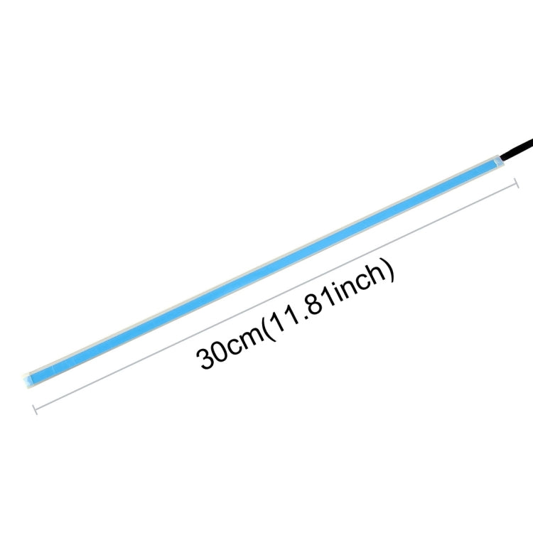 2 PCS 30cm DC12V 4.2W Ultra-thin Car Auto Double Colors Turn Lights / Running Lights, with LED SMD-2835 Lamp Beads (Turn Lights: Yellow Light; Running Lights: Blue Light)