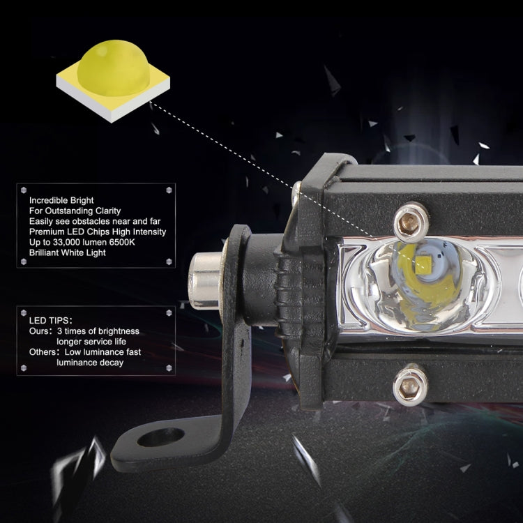 20inch 13W 6000K Spot / Flood Light Ultra-thin Waterproof Car SUV Work Lights LED Bulbs, DC 9-30V