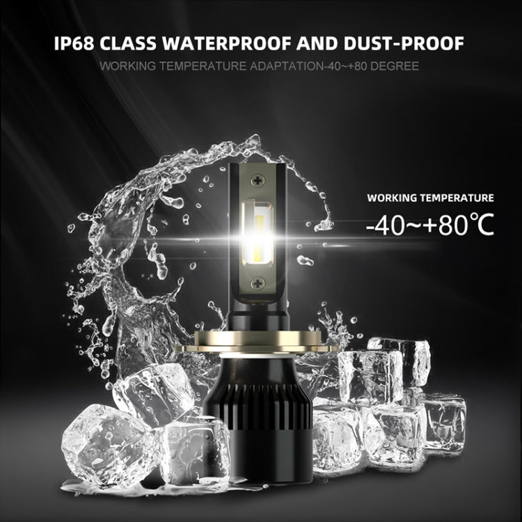 2 PCS 1905 H4 DC9-36V / 23W / 6000K / 3000LM IP68 Car LED Headlight Lamps