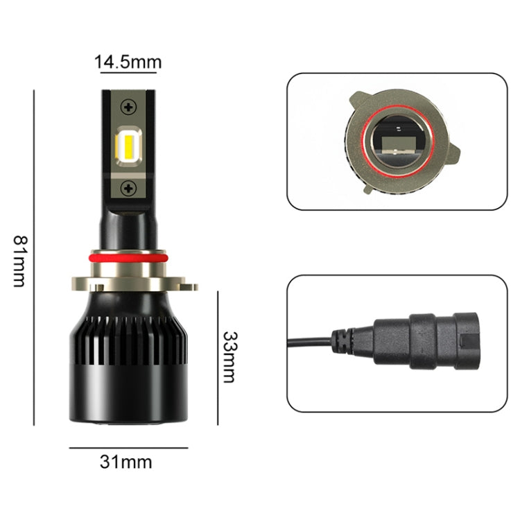 2 PCS 1905 9005 / HB3 / H10 DC9-36V / 23W / 6000K / 3000LM IP68 Car LED Headlight Lamps