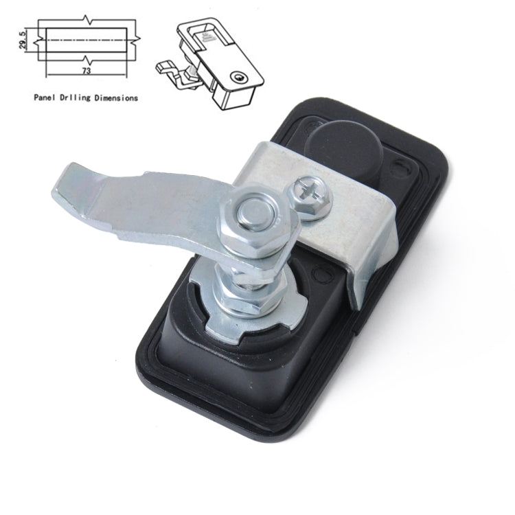 4 PCS Adjustable Black Paddle Entry Door Latch & Keys Tool Box Lock for Trailer / Yacht / Truck