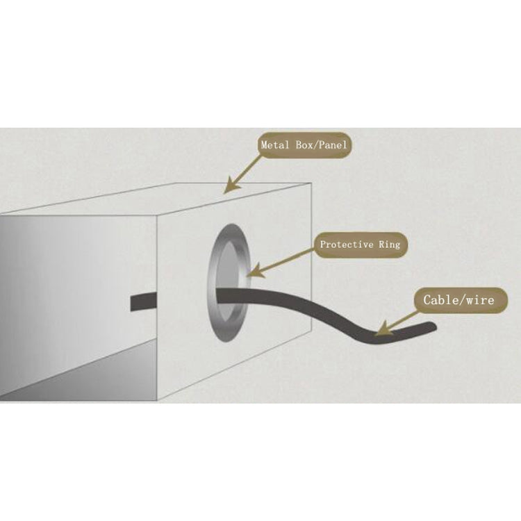 56 PCS 6 Sizes PVC Cable Protective Ring Grommet Gasket