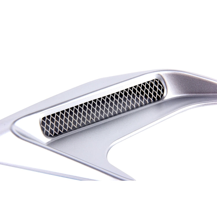 2PCS Plastic Decorative Air Flow Intake Turbo Bonnet Hood Side Vent Grille Cover With Self-adhesive Sticker