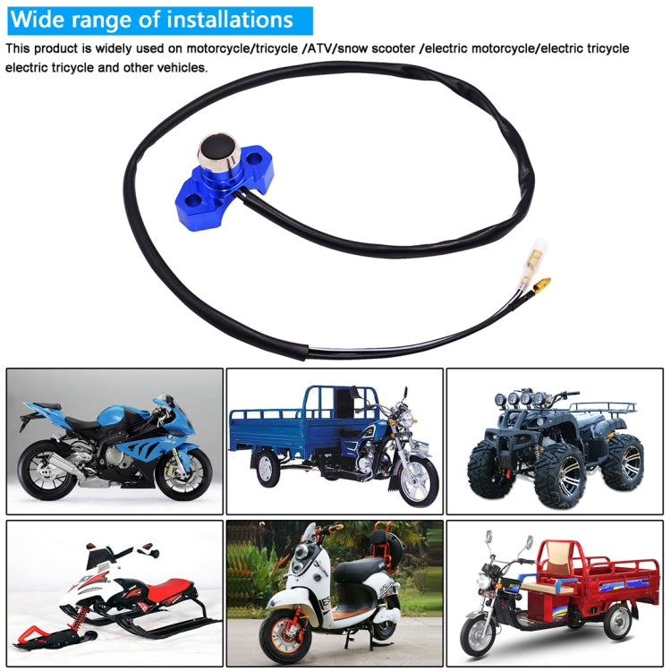 Motorbike Automatically Reset Horn Switch Scooter Motorcycle Aluminum Alloy Flameout Start Switches