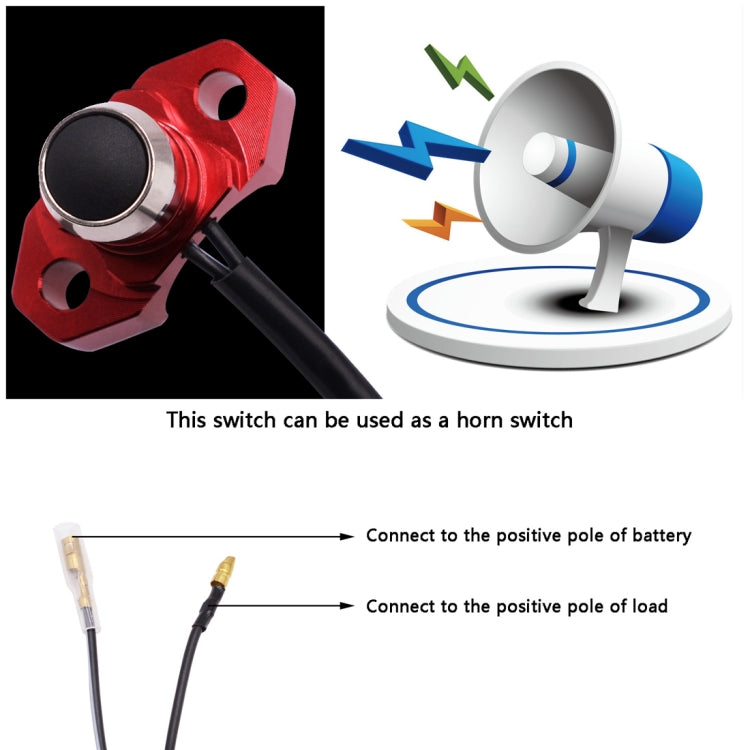 Motorbike Automatically Reset Horn Switch Scooter Motorcycle Aluminum Alloy Flameout Start Switches