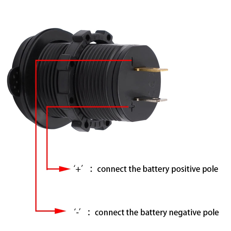 Universal Car Charger 2 Port Power Socket Power Dual USB Charger 5V 4.2A IP66 with Aperture(Green Light)