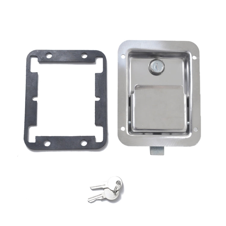 Stainless Steel Tool Box Lock Paddle Latch & Keys for Trailer / Yacht / Truck