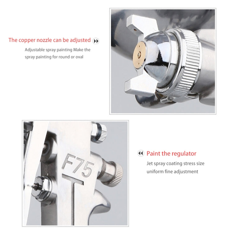F-75G Aluminum Alloy Spray Gun Spray Tool Pneumatic Paint Spray Gun