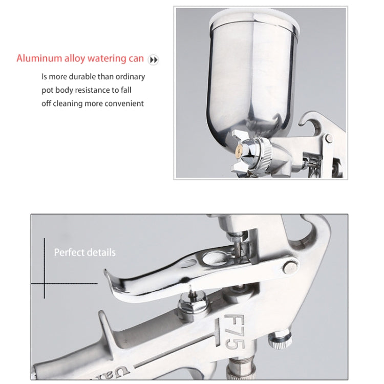 F-75G Aluminum Alloy Spray Gun Spray Tool Pneumatic Paint Spray Gun